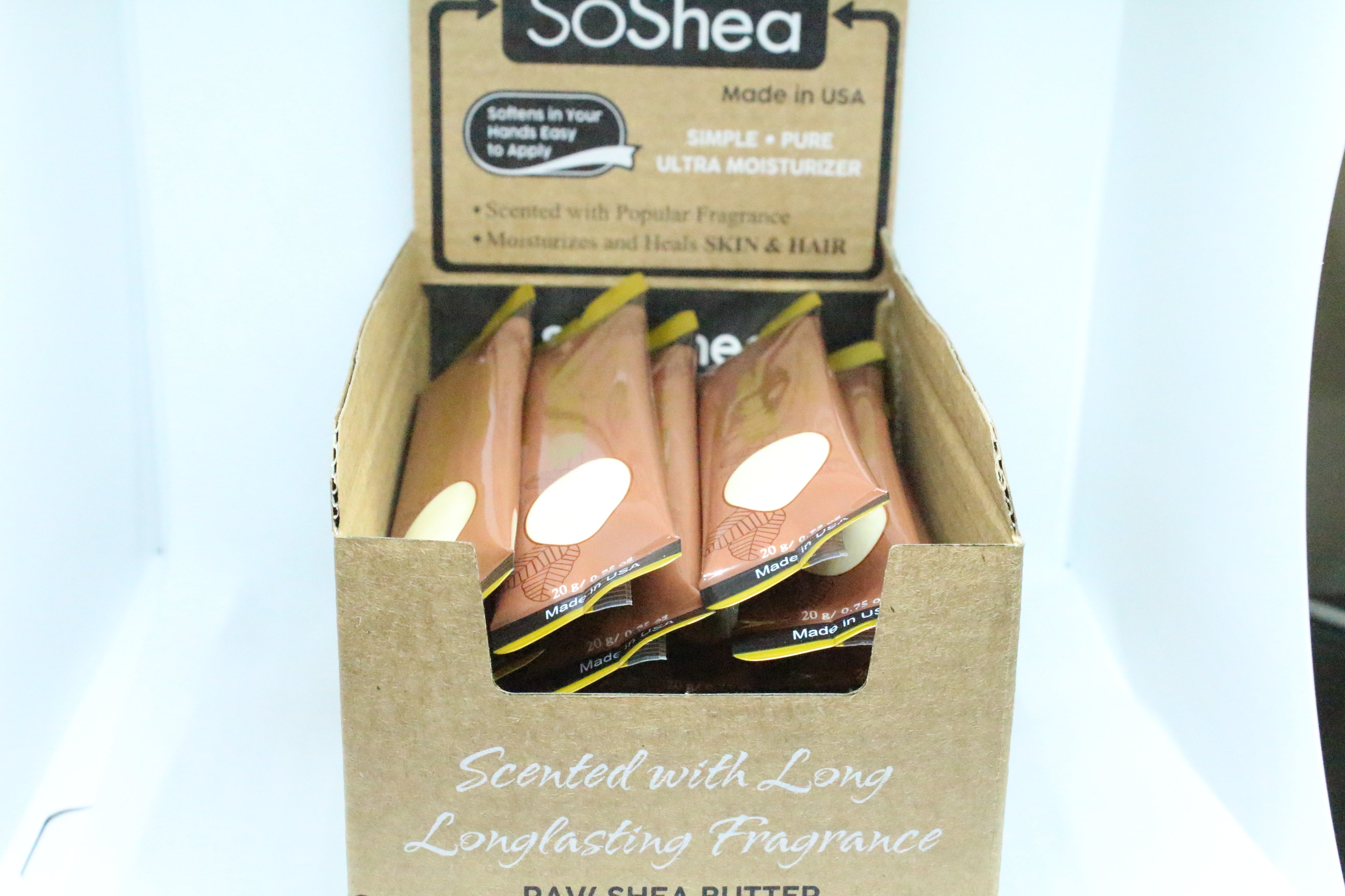 Shea Butter Travel Packets Box - Black Coconut