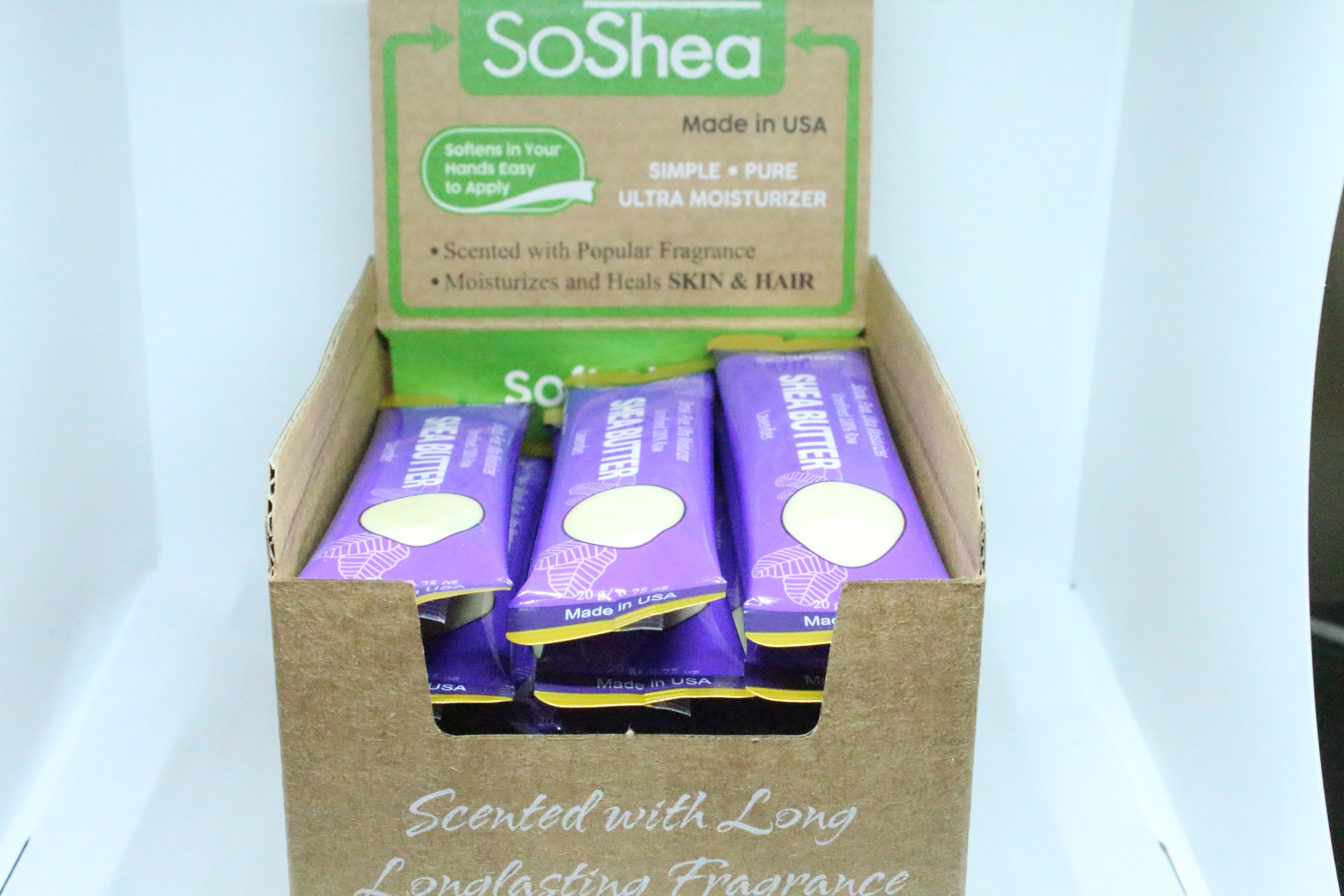 Shea Butter Travel Packets Box - Lavender